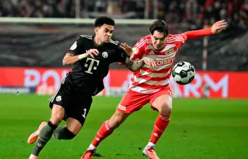 El colombiano Luis Díaz sería titular con el Bayern Múnich este sábado, por la fecha 18 de la Bundesliga. FOTO GETTY 