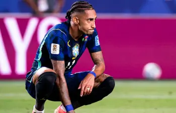 Raphinha preocupa en Brasil y es incierto si puede seguir jugando el Mundial-2026. FOTO GETTY 