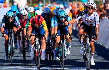 Molano ya celebró una victoria en la CRO Race y este miércoles volvió al podio al terminar tercero en la segunda fracción. FOTO: X-UAE