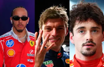 El crecimiento comercial de la Fórmula 1 ha impulsado contratos cada vez más altos para los pilotos. De izquierda a derecha: Lewis Hamilton, Max Verstappen y Charles Leclerc. FOTO: CORTESÍA ESCUDERÍAS Y F-1