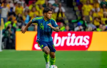 Juan Camilo Hernández fue el hombre de la asistencia para el gol de Jaminton Campaz ante Uzbekistán. FOTO JUAN ANTONIO SÁNCHEZ