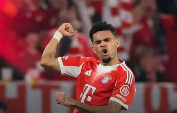 Tras la anotación de este miércoles, Luis Díaz, suma 24 goles en todas las competiciones esta temporada. FOTO X-BAYERN MÚNICH