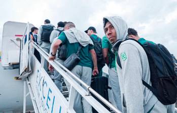 Nacional partió este martes rumbo a suelo brasileño. FOTO X-ATLÉTICO NACIONAL