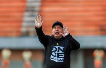 El técnico Hernán Darío Herrera se quejó por el mal arbitraje de Jhon Hinestroza en el duelo ante Tolima. FOTO ANDRÉS CAMILO SUÁREZ 