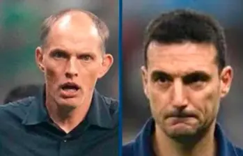 Los técnicos Thomas Tuchel y Lionel Scaloni son dos estilos diferentes que se miden en el Mundial de Norteamérica por el paso a la final. FOTO PANTALLAZO