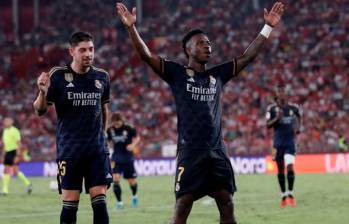 El extremo brasileño Vinicius Junior había sufrido una lesión en el bíceps femoral que lo dejó fuera de las canchas por casi un mes. FOTO GETTY