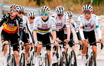 Tadej vuelve a liderar al UAE Team en una nueva temporada en la que va por nuevas conquistas. FOTO X-UAE