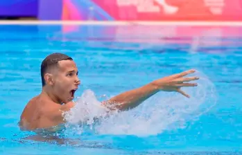 El colombiano Gustavo Sánchez, próximo a cumplir 26 años de edad, durante su rutina en Juego Centroamericanos en Santo Domingo. FOTO CORTESÍA FECNA 