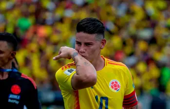 James Rodríguez, capitán de Colombia que alcanza un nuevo récord con la Selección en el duelo ante Bolivia. FOTO JUAN ANTONIO SÁNCHEZ 