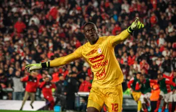 Weimar Banny Asprilla fue la gran figura de Santa Fe en la clasificación ante River Plate en los octavos de final de la Copa Sudamericana. FOTO X-SANTA FE