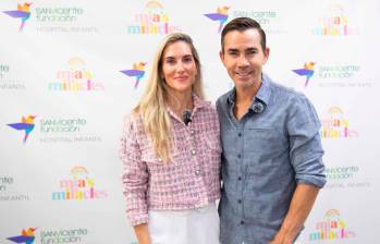 María Ochoa y Camilo Villegas lanzan campaña para ayudar a los niños damnificados por el terremoto de este 10 de agosto, que afectó los departamentos de Chocó, Valle, Quindío, Risaralda y Caldas. FOTO EL COLOMBIANO 