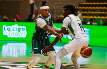 El alero Jared Ruiz, nacido en Puerto Rico se lució con Paisas en la primera jornada de la BCL, este jueves segundo duelo en el Iván de Bedout. FOTO MANUEL SALDARRIAGA 
