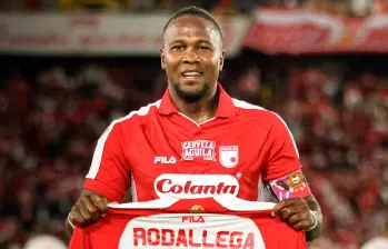 Hugo Rodallega ya suma 302 goles en su carrera deportiva. FOTO X-SANTA FE