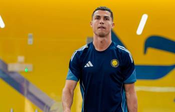 Esta es la imagen que compartió el Al Nassr de Cristiano Ronaldo en el entrenamiento del este martes en Riad. FOTO TOMADA X@AlNassrFC_EN
