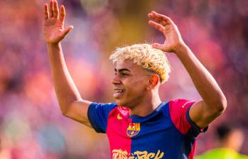 Lamine Yamal, candidato tras ganar el Mundial-2026 y consagrarse con Barcelona campeón de La Liga de España (siendo elegido el Jugador del Año del torneo) y levantar la Supercopa de España. FOTO: AFP
