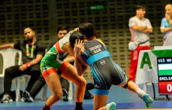 En el Nacional de lucha libre en Medellín se dieron a conocer las futuras estrellas de este deporte en el país. FOTO CORTESÍA