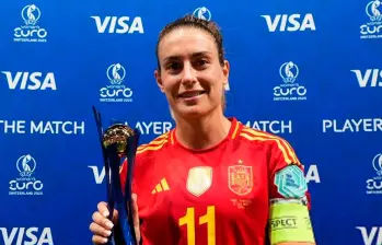 La jugadora española Alexia Putellas, ganadora de dos Balones de Oro (2021 y 2022), fue la figura de su país en el triunfo ante Portugal en la Eurocopa femenina. FOTO TOMADA X