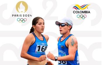 Los atletas Laura Chalarca y César Herrera lograron su cupo y estarán en los Juegos Olímpicos de París 2024. FOTO COMITÉ OLIMPICO COLOMBIANO 