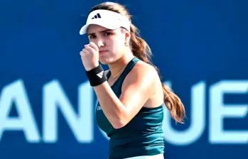 Camila Osorio empezó con pie derecho su camino en el Masters de Cincinnati, en Estados Unidos. FOTO: Cortesía MindeDeporte