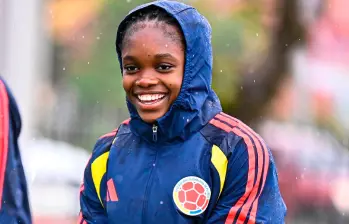 A Linda Caicedo se le vio contenta y en buen estado físico en la práctica de este lunes. Salió en camilla en el anterior partido de Colombia ante Uruguay por un dolor en la pantorrilla. FOTO X-SELECCIÓN COLOMBIA
