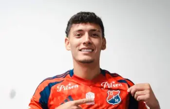 Enzo Larrosa, delantero uruguayo de 24 años, que llega al Poderoso para la Liga Betplay 2026. FOTO CORTESÍA DIM 