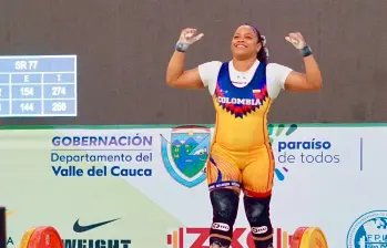Mari Leivis, gran figura de Colombia en el Panamericano de Pesas. FOTO COC