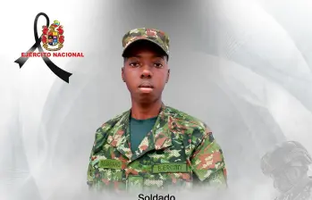 En el ataque fue asesinado el soldado Alejandro José Bejarano González, oriundo de Quibdó, Chocó. FOTO: CORTESÍA
