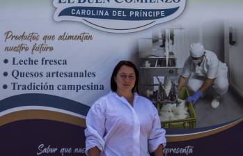 En Lácteos El Buen Comienzo, Andrea puede producir hasta 85 kilogramos de productos transformados al día. FOTO JULIO CÉSAR HERRERA