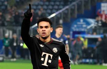 Luis Díaz ajustó 10 anotaciones con el Bayern Munich por Bundesliga. FOTO: GETTY