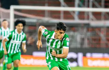 Juan Manuel Rengifo regresará en el duelo de este sábado frente al Inter de Bogotá después de haber sido expulsado en Yopal en la derrota que Nacional sufrió ante el Pereira. FOTO Manuel Saldarriaga 