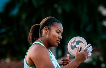 Yerlin causó sensación en el Nacional en Cali. A sus 27 años pinta para lograr grandes resultados en el lanzamiento de disco. FOTO cortesía LIGA DE ATLETISMO