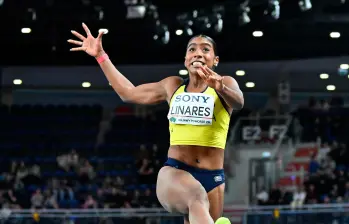 Natalia Linares viene de conquistar una presea de bronce en el Mundial de atletismo bajo techo celebrado en Polonia. FOTO GETTY