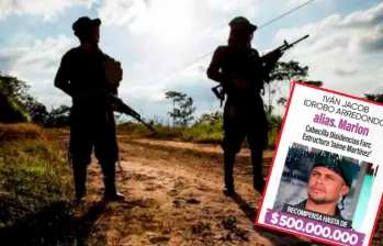 Alias “Marlon” es el comandante del frente Jaime Martínez de las Farc, en cuyas filas se produjo la matanza. FOTOS: CORTESÍA.