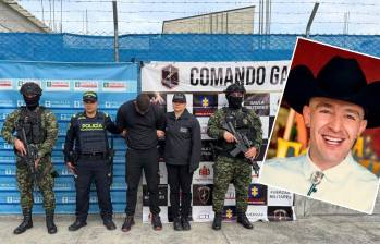 El CTI, el Gaula Militar y la Policía capturaron al teniente (r) Bladimir Londoño; en el recuadro, el cantante Luis Alfonso, “el Señorazo”. FOTOS: CORTESÍA Y EJÉRCITO.