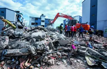 La Lorena, una de las unidades residenciales que se perdió por completo tras el terremoto. FOTO Julio César Herrera 