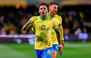 Rodrygo marcó el gol del triunfo del equipo brasileño. FOTO GETTY