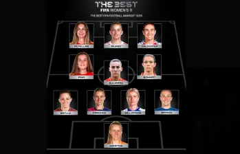 Este es el once femenino ideal del 2025 según The Best. Jugadoras españolas e inglesas dominan el balompié femenino en el mundo. FOTO PANTALLAZO 