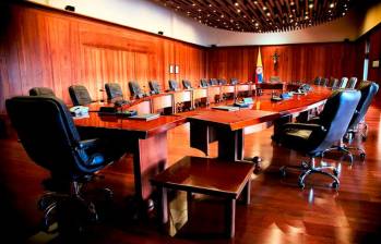 Foto de la sede de la Sala Plena de la Corte Suprema de Justicia, donde hoy se darán las elecciones. Foto CSJ.