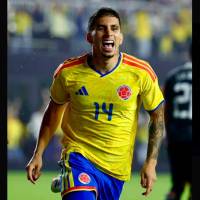 Gustavo Puerta celebra el gol con el que Colombia abrió el marcador ante Nueva Zelanda, al final victoria para los dirigidos por Néstor Lorenzo. FOTO: Cortesía FCF