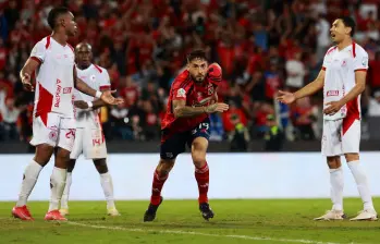 El delantero Francisco Fydriszewski, de 32 años, es el goleador del Medellín en lo que va de los cuadrangulares semifinales. Suma dos celebraciones. Los aficionados esperan que siga en racha. FOTO Manuel Saldarriaga