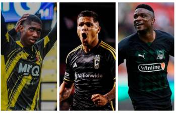 Yáser Asprilla, Juan Camilo Hernández y Jhon Córdoba se lucieron con sus equipos. FOTOS: AFP