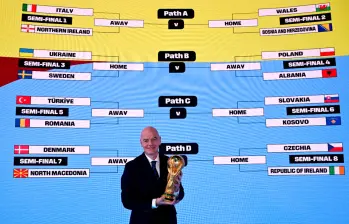 Este jueves 20 de noviembre se realizó el sorteo de repechajes UEFA e intercontinentales, que se jugarán en marzo de 2026. Foto: GETTY. 