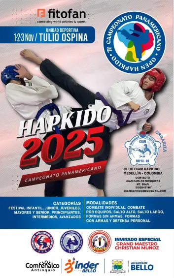 Invitación oficial al evento Hapkido 2025. Foto: Cortesía Juan Carlos Mosquera.
