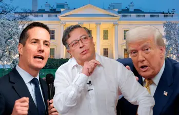 El senador Bernie Moreno y los presidentes Gustavo Petro y Donald Trump protagonizan una escalada de amenazas que podría terminar en líos jurídicos. FOTOS GETTY