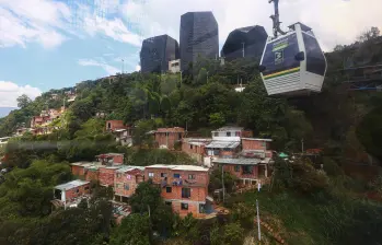 Imagen de referencia del Metrocable de Santo Domingo Savio. Foto: Manuel Saldarriaga Quintero.