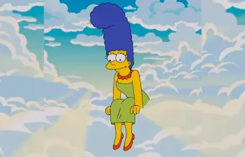 Desde el cielo, Marge observa a su familia mientras inicia una nueva vida con Ringo Starr en el más allá. FOTO cortesía Los Simpson