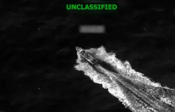 Esta fue la embarcación destruida por la Fuerza Naval de EE.UU., según un video difundido por el Comando Sur. IMAGEN TOMADA DE VIDEO.