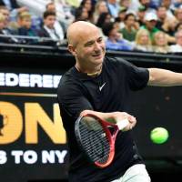 Andre Agassi, leyenda del tenis estadounidense y capitán del Resto del Mundo, destacó la importancia de la Laver Cup en el calendario internacional. FOTO: AFP