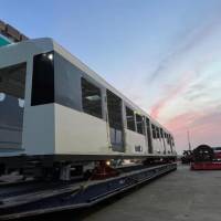 Esta parte del tren llegará próximamente al país para continuar su ensamblaje en los talleres del Metro, ubicados en Bello. Foto: Cortesía