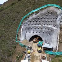 Imagen de referencia del avance en las obras del Túnel de El Toyo, en el occidente de Antioquia. Foto: Manuel Saldarriaga Quintero.